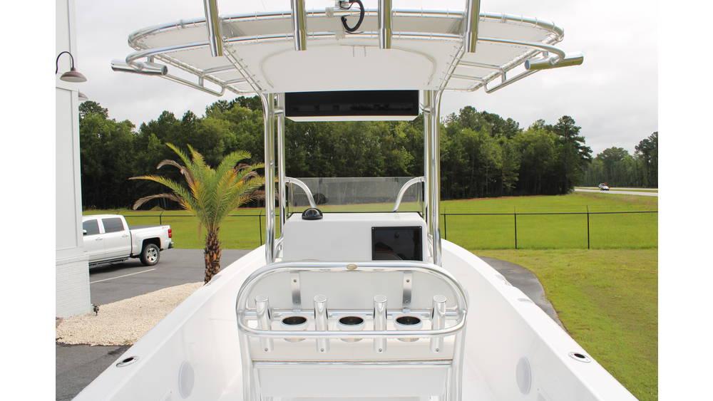 Bluewater 2150 from the transom