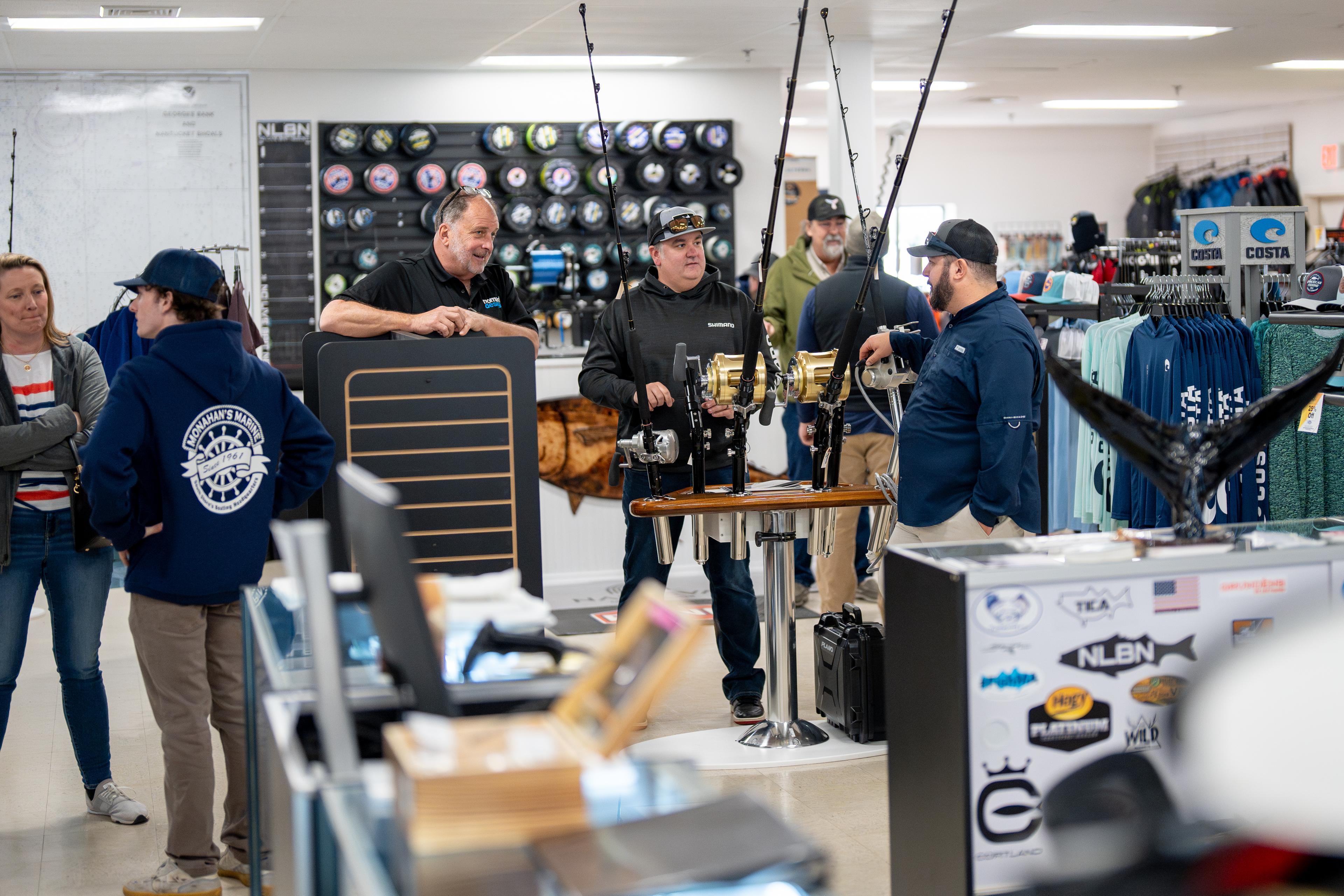 Fishing tackle at Monahan's Marine