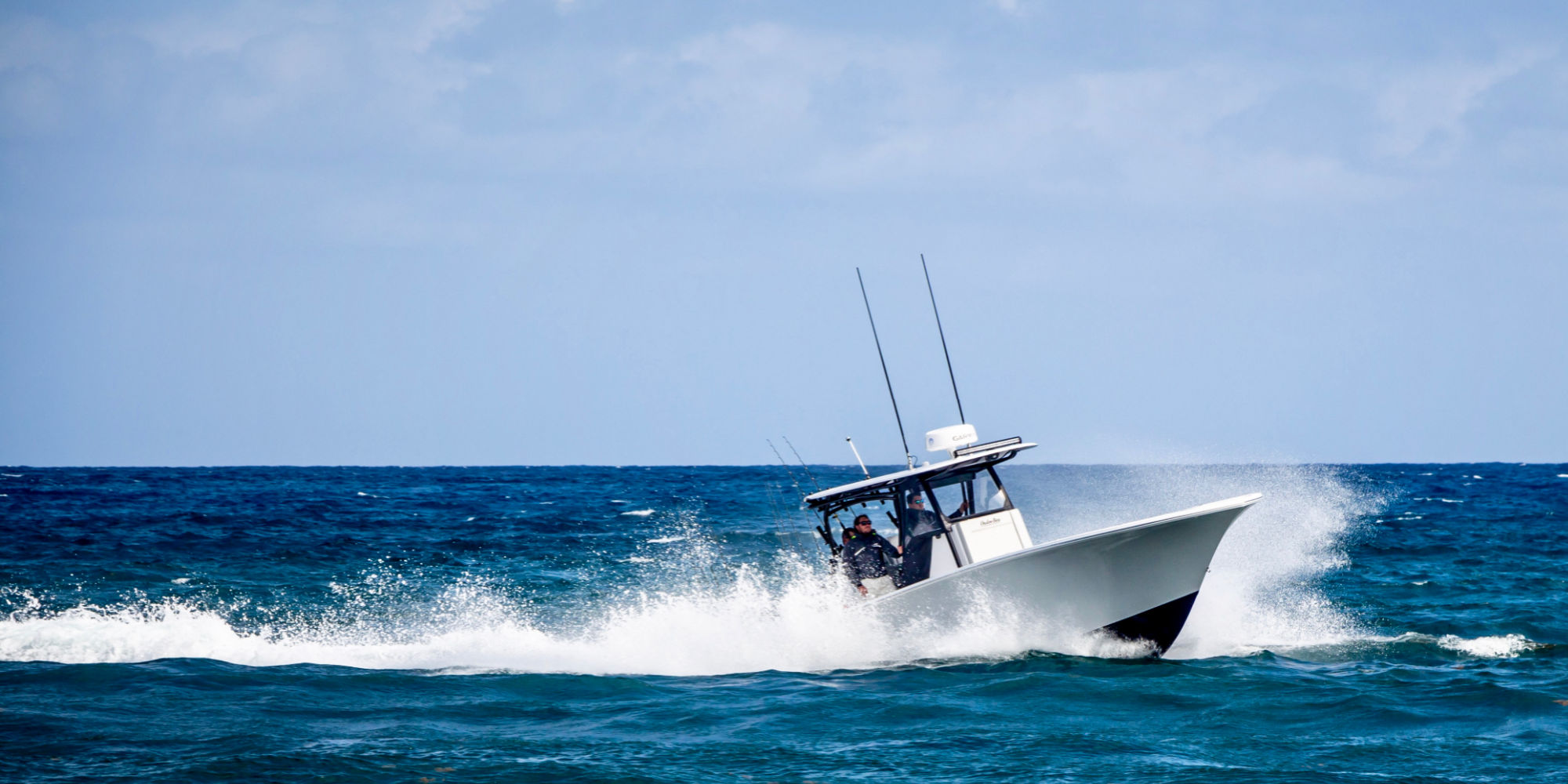 Onslow Bay 37 Tournament Edition center console boat running offshore