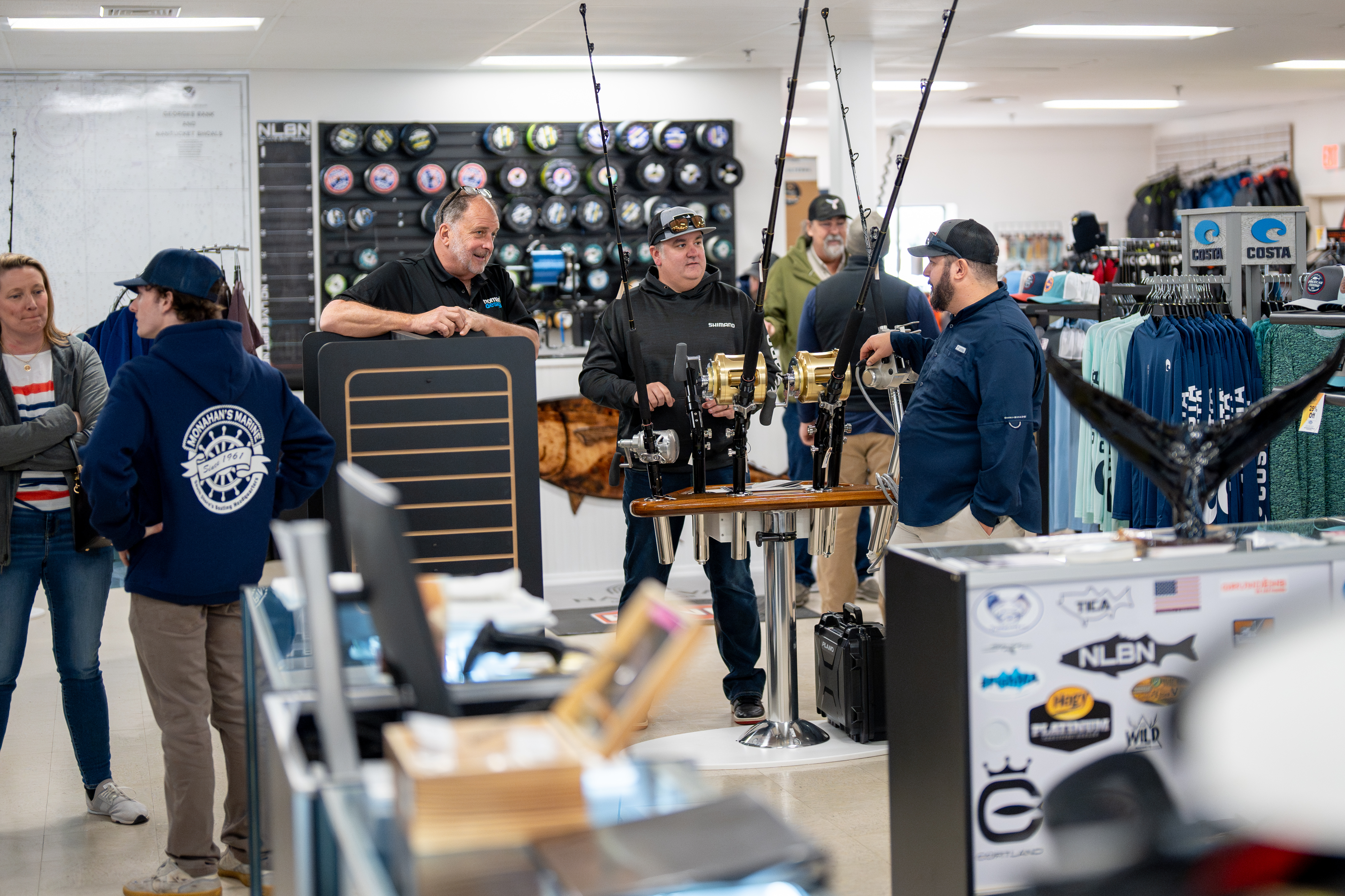 Fishing tackle at Monahan's Marine
